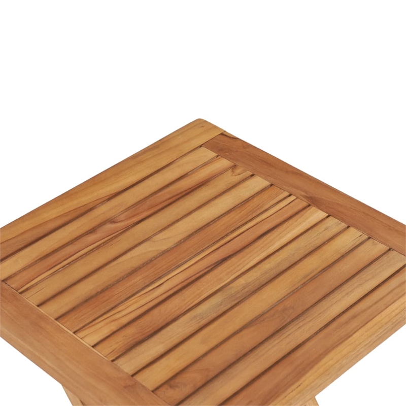 vidaXL Solid Teak Wood Foldable Outdoor Table in Teak