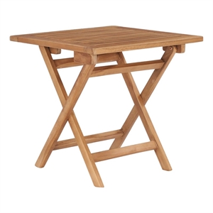 vidaXL Solid Teak Wood Foldable Outdoor Table in Teak