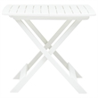vidaXL Plastic Bistro Style Medium Foldable Garden Dining Table in White