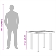 vidaXL Plastic Medium Garden Dining Table in White