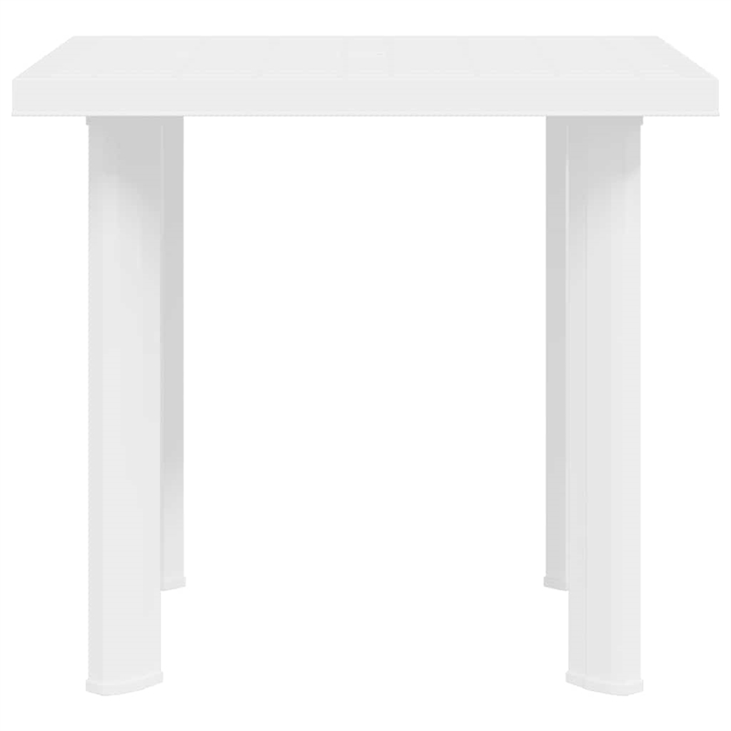 vidaXL Plastic Medium Garden Dining Table in White