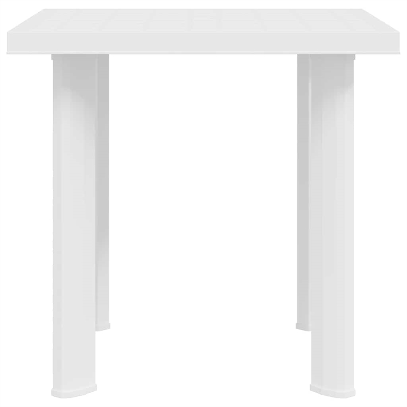 vidaXL Plastic Medium Garden Dining Table in White