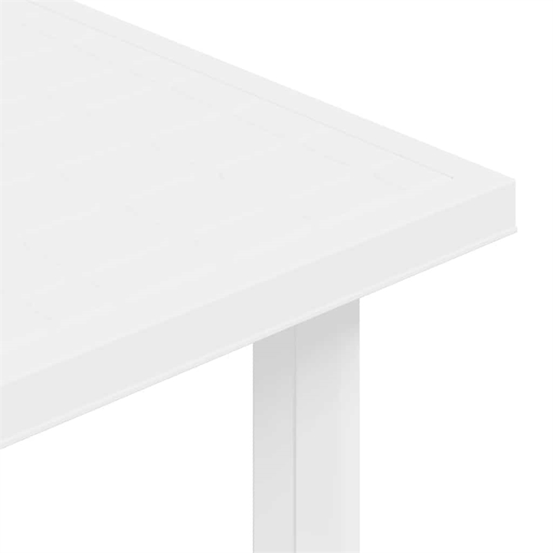 vidaXL Plastic Medium Garden Dining Table in White