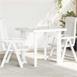 vidaXL Plastic Medium Garden Dining Table in White