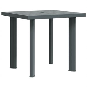 vidaXL Plastic Medium Garden Dining Table in Green
