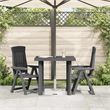 vidaXL Plastic Garden Dining Table in Anthracite/Gray