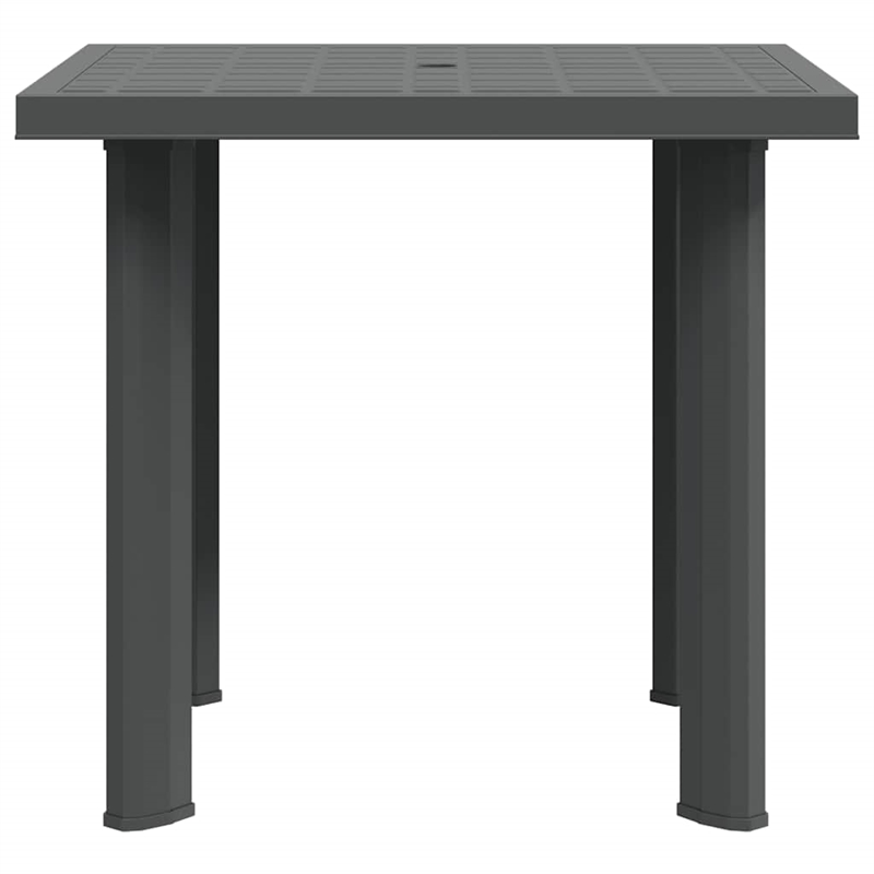 vidaXL Plastic Garden Dining Table in Anthracite/Gray