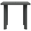 vidaXL Plastic Garden Dining Table in Anthracite/Gray