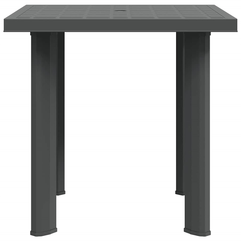 vidaXL Plastic Garden Dining Table in Anthracite/Gray