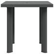 vidaXL Plastic Garden Dining Table in Anthracite/Gray