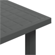 vidaXL Plastic Garden Dining Table in Anthracite/Gray
