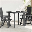 vidaXL Plastic Garden Dining Table in Anthracite/Gray