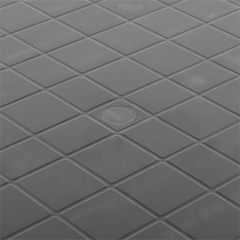 vidaXL Plastic Medium Garden Dining Table in Anthracite/Gray