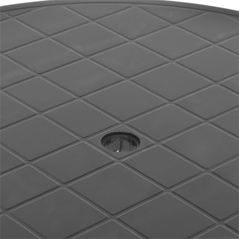 vidaXL Plastic Medium Garden Dining Table in Anthracite/Gray