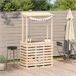 vidaXL Solid Pine Wood Medium Outdoor Bar Table  in Natural/Brown