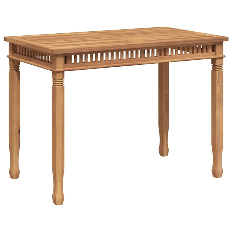 vidaXL Solid Teak Wood Medium Dining Table in Teak