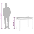 vidaXL Solid Teak Wood Medium Dining Table in Teak