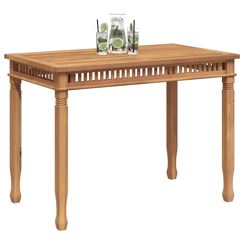 vidaXL Solid Teak Wood Medium Dining Table in Teak