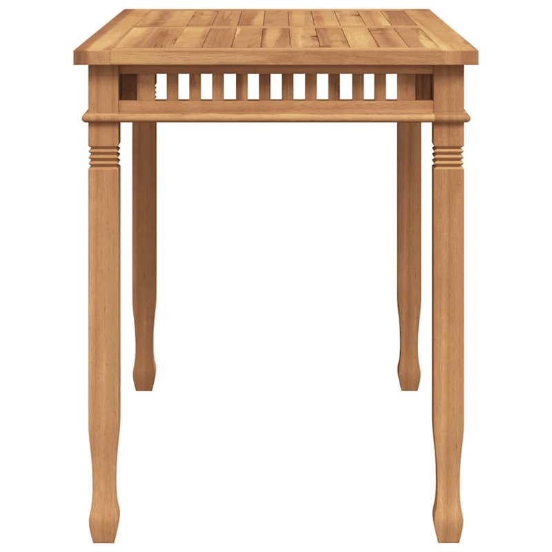 vidaXL Solid Teak Wood Medium Dining Table in Teak