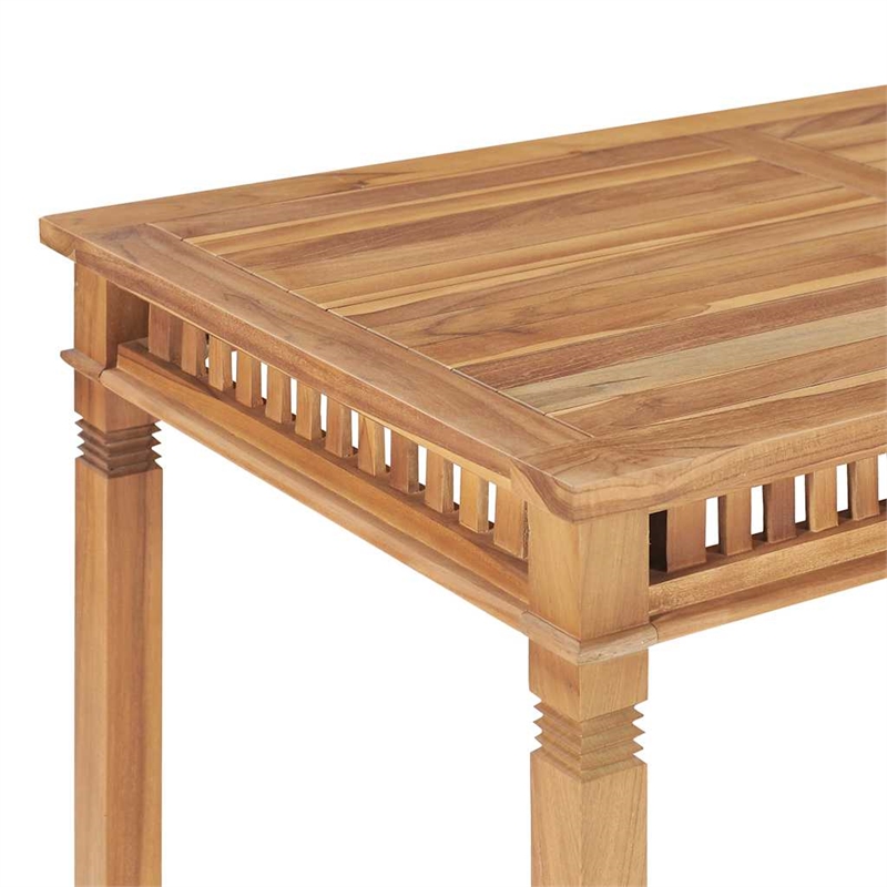 vidaXL Solid Teak Wood Medium Dining Table in Teak