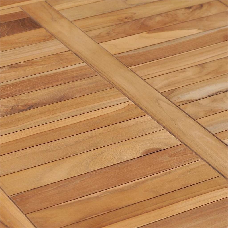 vidaXL Solid Teak Wood Medium Dining Table in Teak