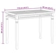 vidaXL Solid Teak Wood Medium Dining Table in Teak