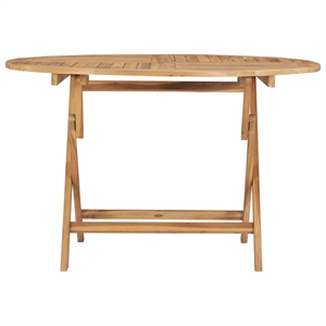 vidaXL Solid Teak Wood Medium Foldable Outdoor Table in Teak