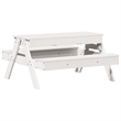 vidaXL Solid Pine Wood Medium Picnic Table in White