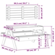 vidaXL Solid Pine Wood Medium Picnic Table in White