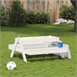 vidaXL Solid Pine Wood Medium Picnic Table in White