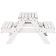 vidaXL Solid Pine Wood Medium Picnic Table in White
