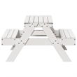 vidaXL Solid Pine Wood Medium Picnic Table in White