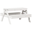 vidaXL Solid Pine Wood Medium Picnic Table in White