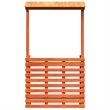 vidaXL Solid Pine Wood Medium Outdoor Bar Table in Wax Brown