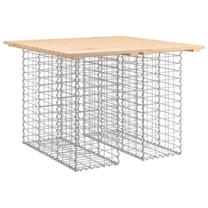 vidaXL Galvanized Steel Garden Bench in Natural/Brown