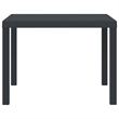 vidaXL Poly Rattan Garden Dining Table in Anthracite/Gray