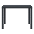 vidaXL Poly Rattan Garden Dining Table in Anthracite/Gray
