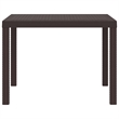 vidaXL Poly Rattan Garden Dining Table in Brown