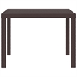 vidaXL Poly Rattan Garden Dining Table in Brown
