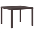 vidaXL Poly Rattan Garden Dining Table in Brown