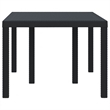 vidaXL Poly Rattan Garden Dining Table in Anthracite/Gray