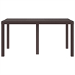 vidaXL Poly Rattan Garden Dining Table in Brown