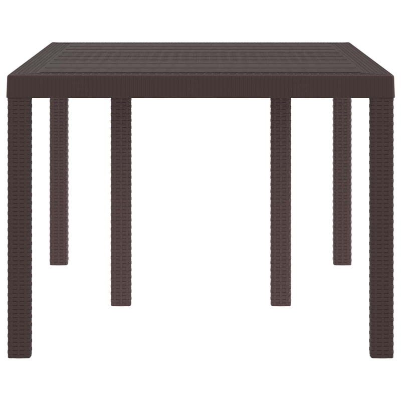 vidaXL Poly Rattan Garden Dining Table in Brown