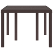 vidaXL Poly Rattan Garden Dining Table in Brown