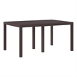 vidaXL Poly Rattan Garden Dining Table in Brown