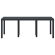 vidaXL Poly Rattan Garden Dining Table in Anthracite/Gray