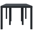 vidaXL Poly Rattan Garden Dining Table in Anthracite/Gray