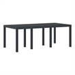 vidaXL Poly Rattan Garden Dining Table in Anthracite/Gray