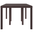 vidaXL Poly Rattan Garden Dining Table in Brown