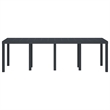 vidaXL Poly Rattan Garden Dining Table in Anthracite/Gray